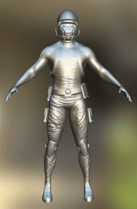 Animated 3D player model