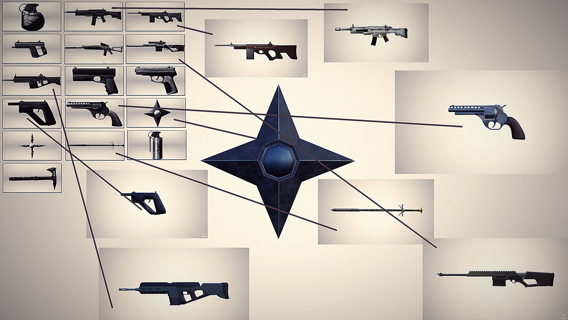 Weapon concept sketches